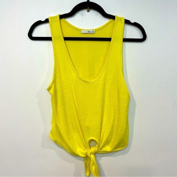 Wilfred Free Yellow Summer Top Front Tie - Picture 1 of 9